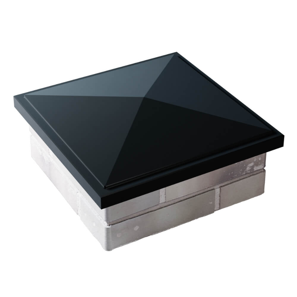 Колпак Zking БонаМоно Черный на столб 1.5х1.5 кирпича (385х385, 400х400мм) в Абакане фото