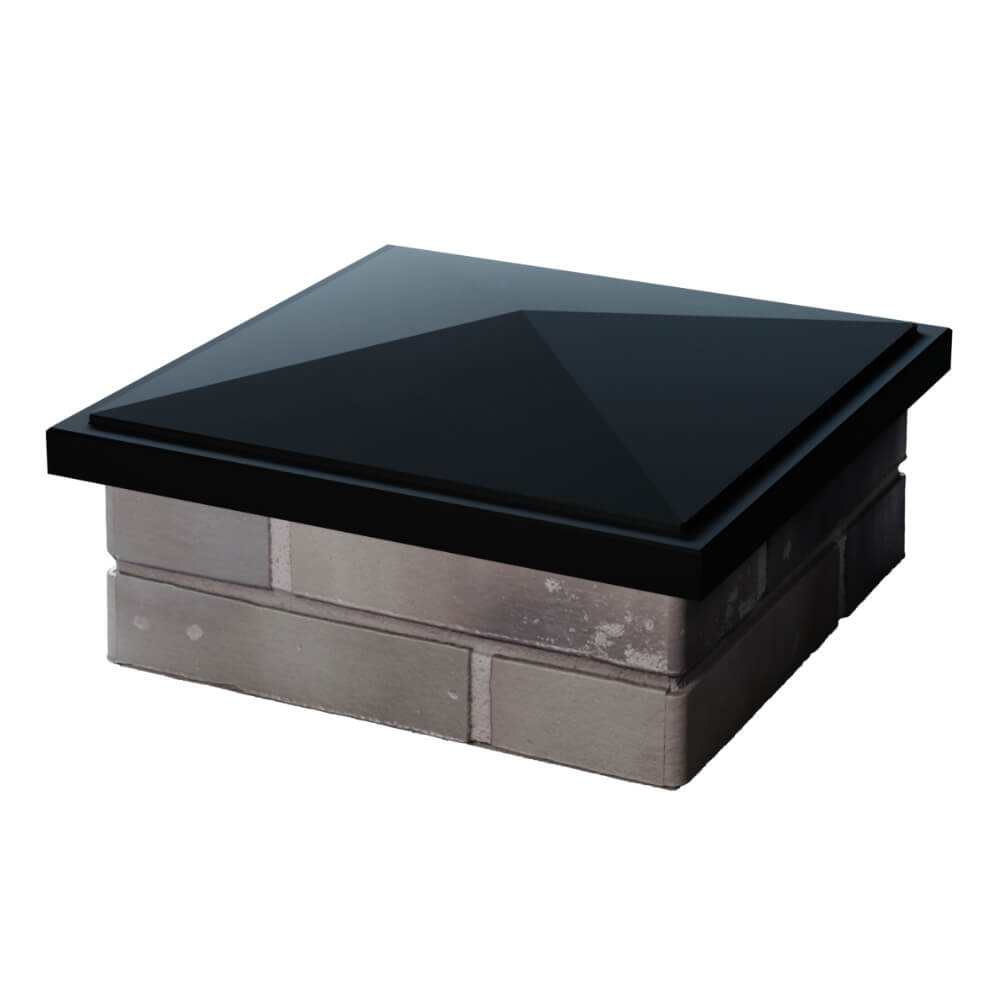 Колпак Zking БонаМоно Черный на столб 1.5х1.5 кирпича (385х385, 400х400мм) в Абакане фото