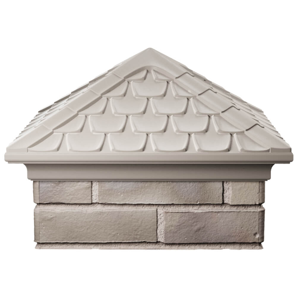 Колпак Zking Эльбрус Бежевый на столб 1.5х1.5 кирпича (385х385мм) Абакан фото