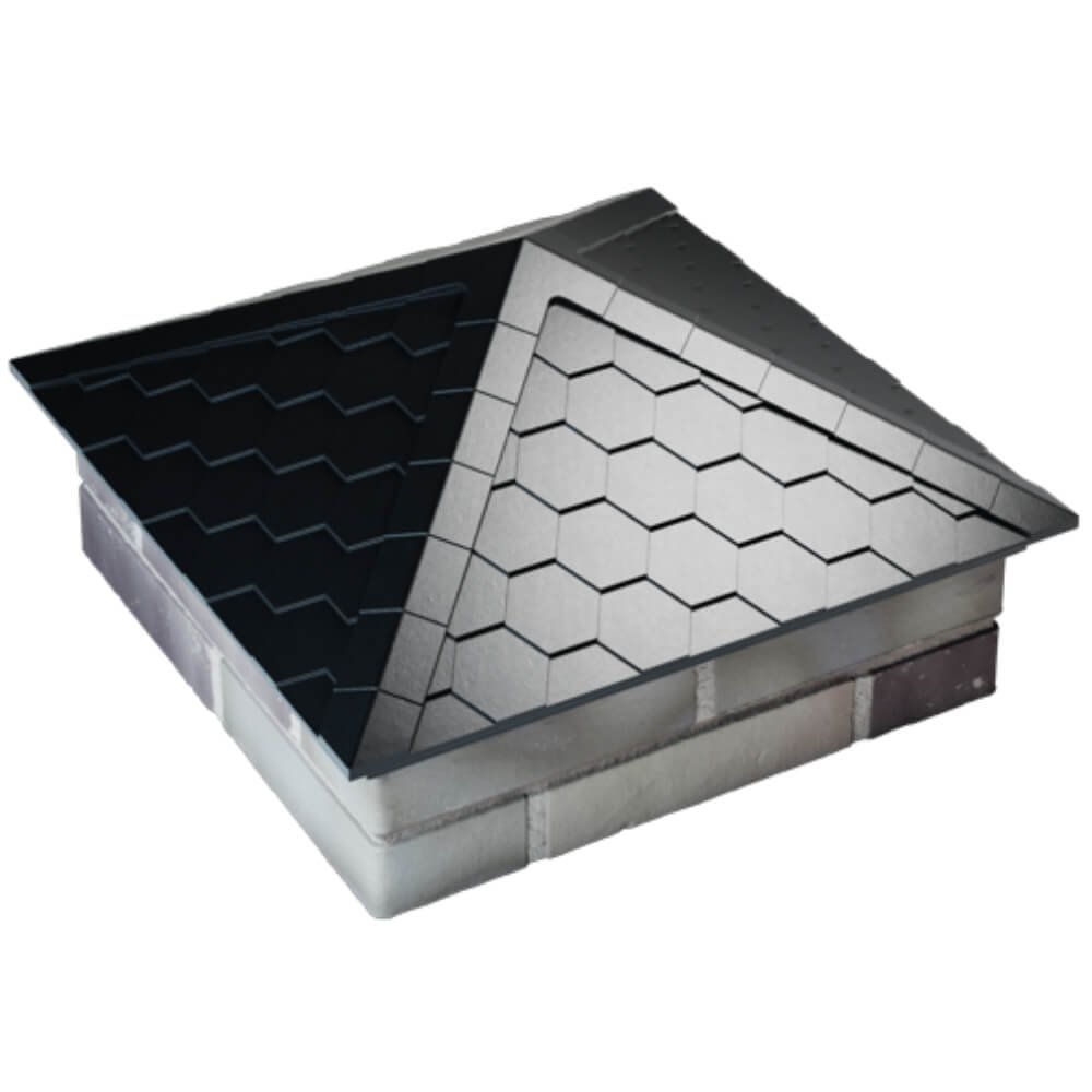 Колпак Zking Эверест Черный на столб 2х2 кирпича (535х535мм) Абакан фото