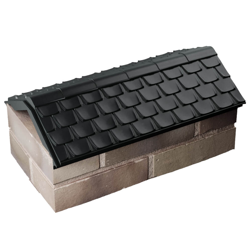 Парапет Zking Эльбрус Черный с посадкой на 1 кирпич (255мм) в Абакане фото