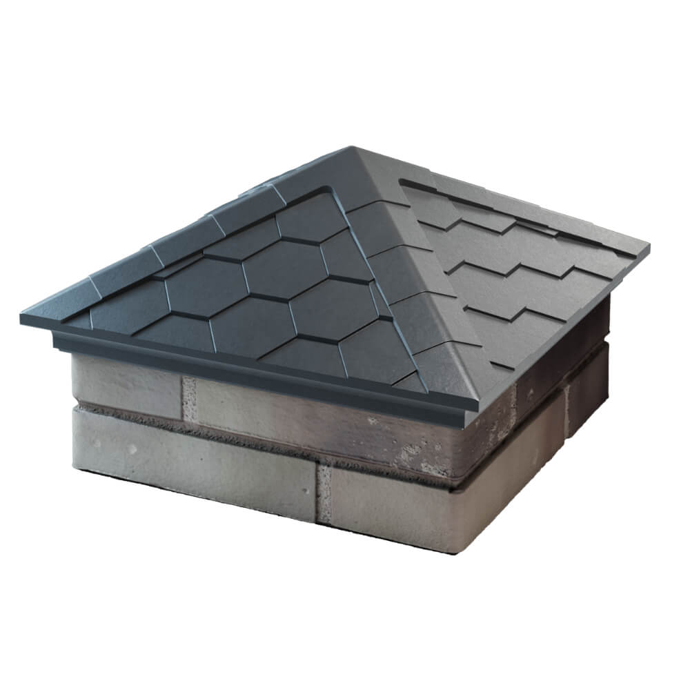 Колпак Zking Эверест Серый на столб 1.5х1.5 кирпича (390х390мм) в Абакане фото