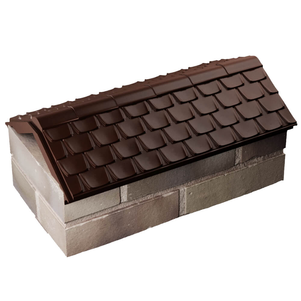 Парапет Zking Эльбрус Коричневый с посадкой на 1 кирпич (255мм) в Абакане фото