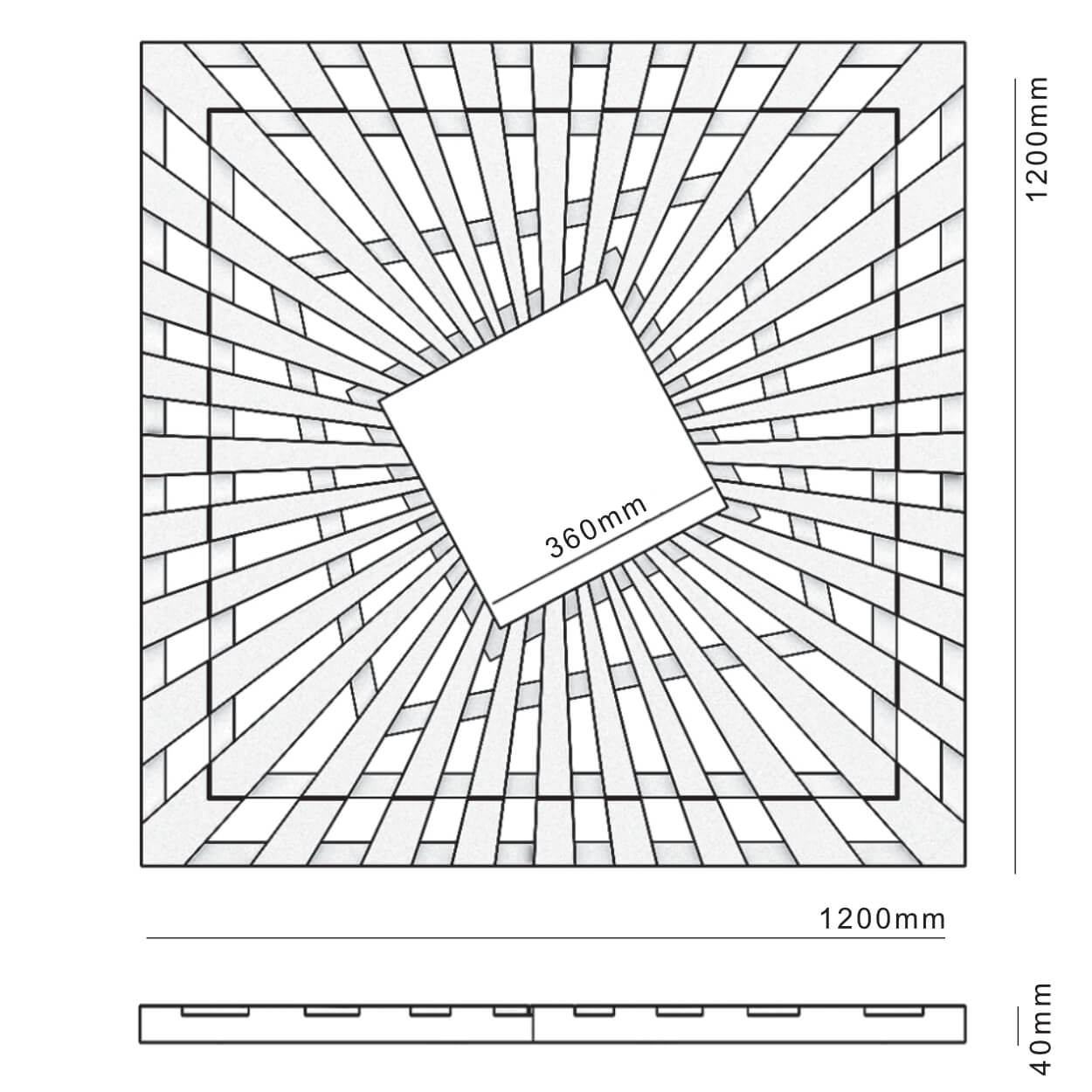 Приствольная решетка для дерева ZKING ATMOSPHERE 1.2х1.2м Черная в Абакане фото