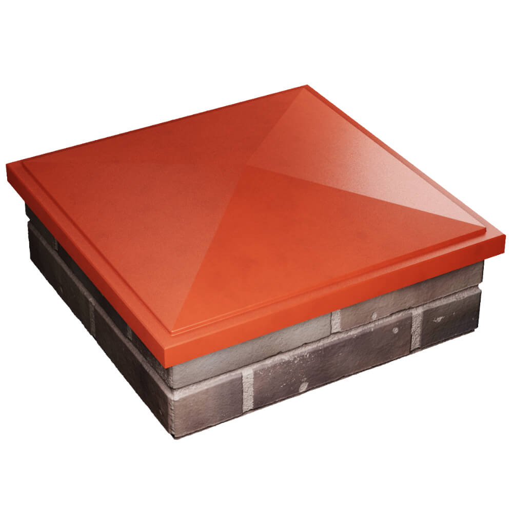 Колпак Zking БонаМоно Красный на столб 2х2 кирпича (515х515, 530х530мм) в Абакане фото