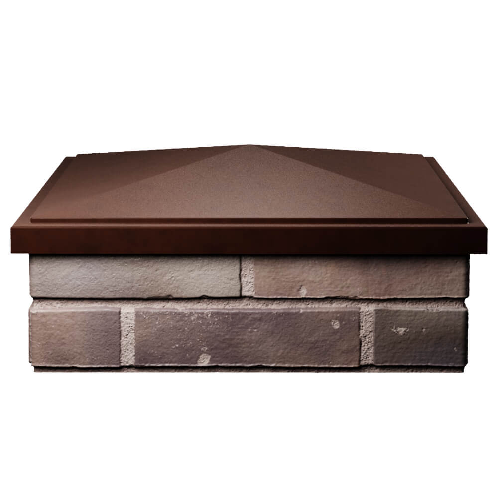 Колпак Zking БонаМоно Коричневый на столб 2х2 кирпича (515х515, 530х530мм) Абакан фото