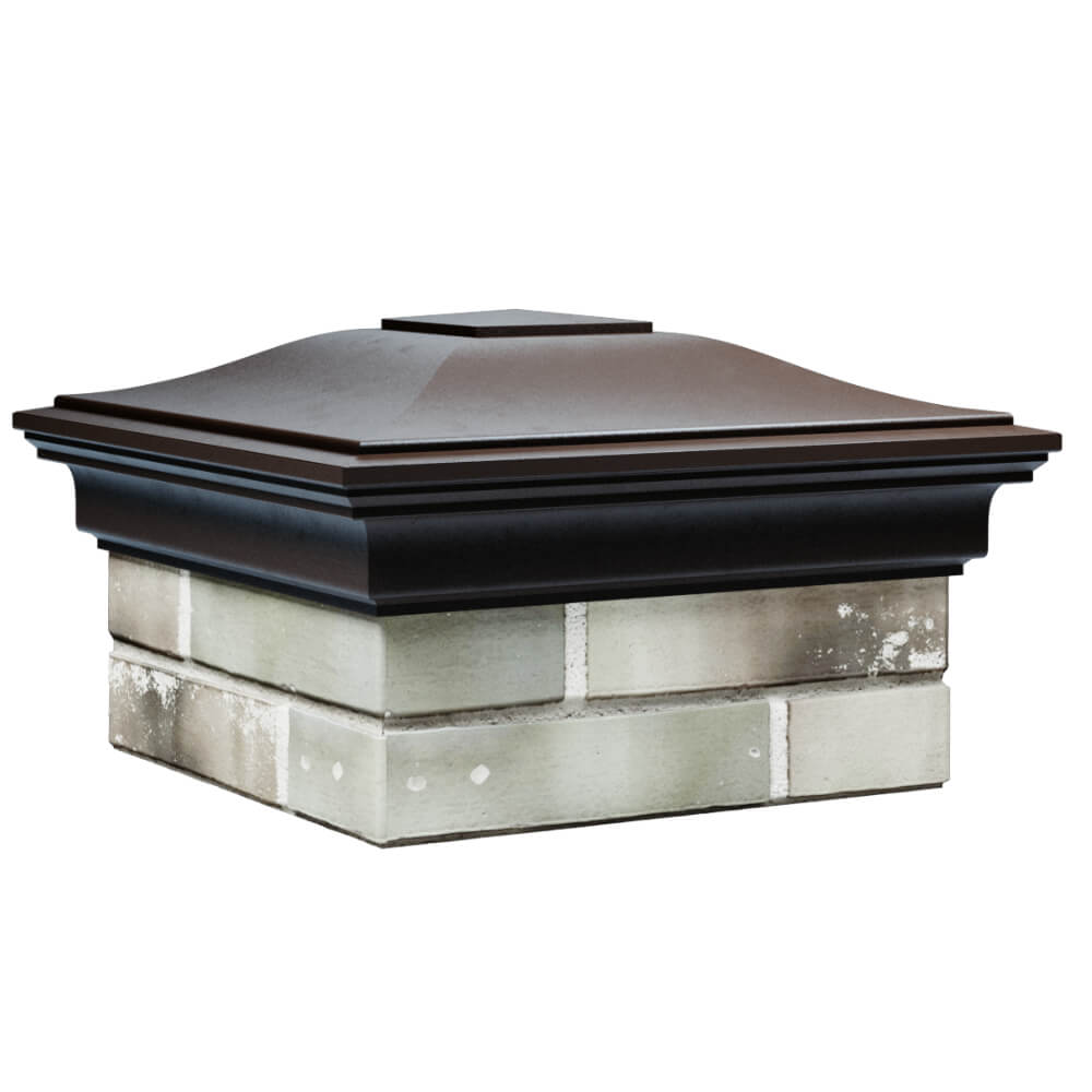 Колпак Zking Монблан Коричневый на столб 1.5х1.5 кирпича (385х385мм) в Абакане фото