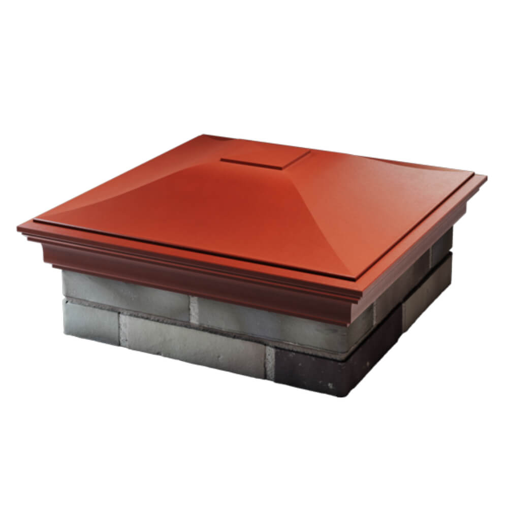 Колпак Zking Монблан Красный на столб 2х2 кирпича (515х515мм) в Абакане фото