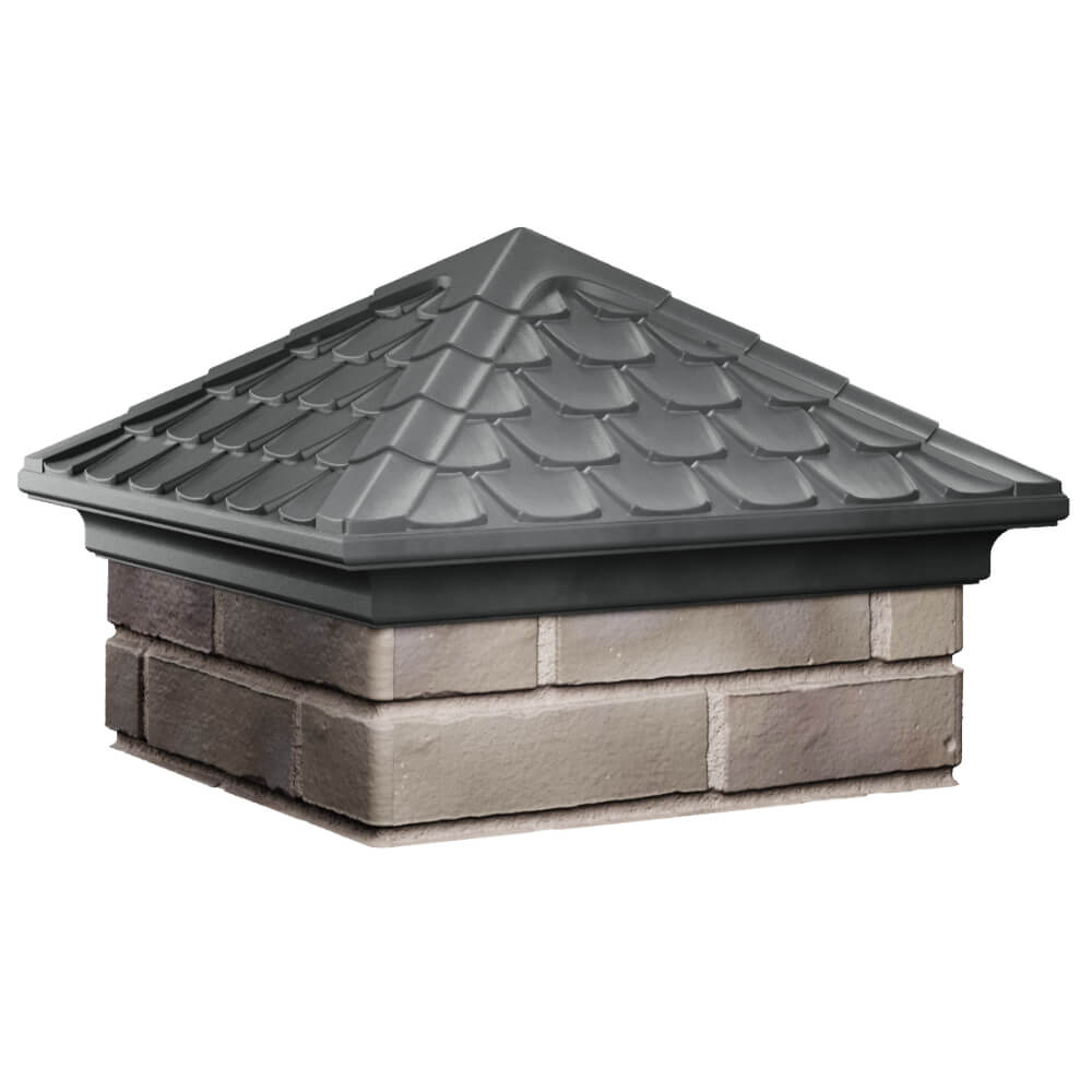 Колпак Zking Эльбрус Серый на столб 1.5х1.5 кирпича (385х385мм) в Абакане фото