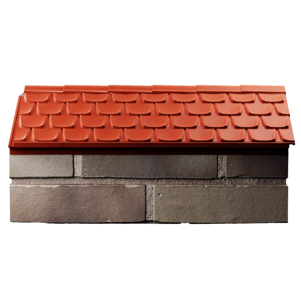 Парапет Zking Эльбрус Красный с посадкой на 1 кирпич (255мм) в Абакане фото