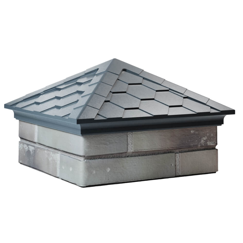 Колпак Zking Эверест Серый на столб 1.5х1.5 кирпича (390х390мм) в Абакане фото