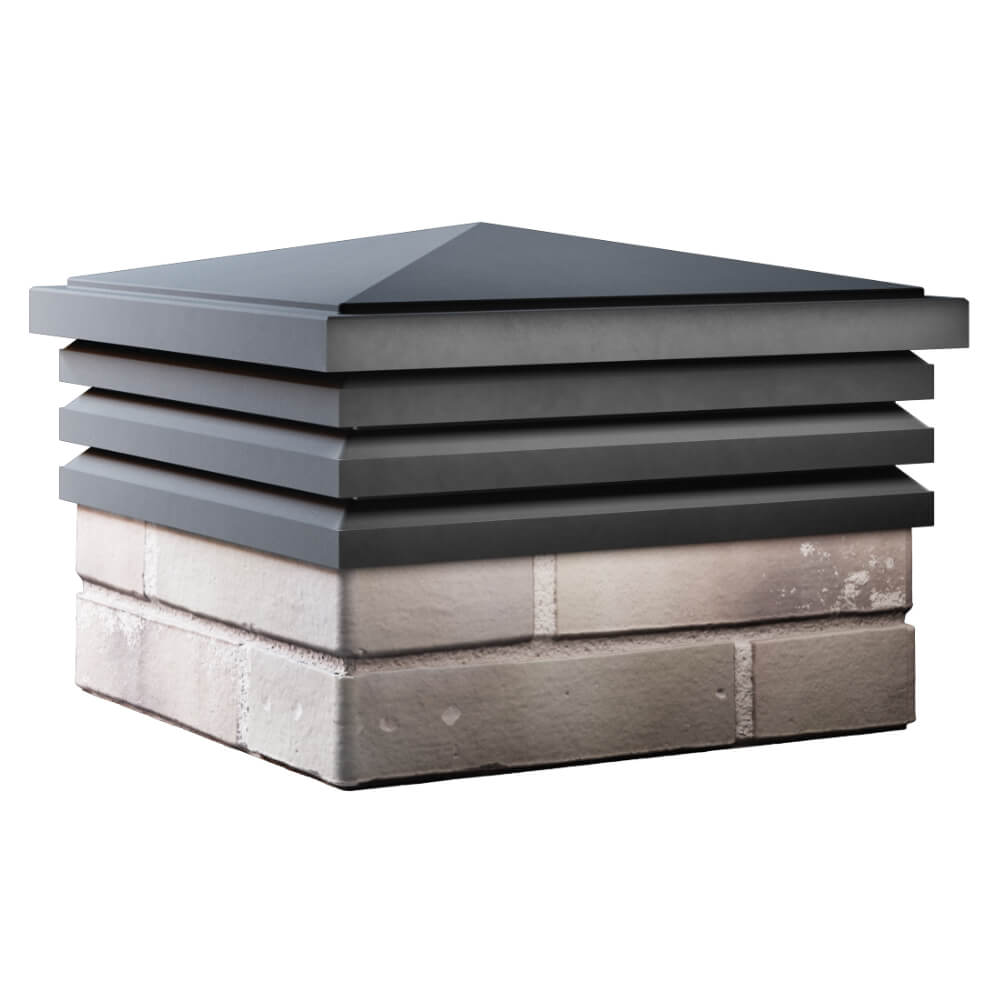 Колпак Zking Бона ХайТек Серый на столб 1.5х1.5 кирпича (385х385мм) в Абакане фото