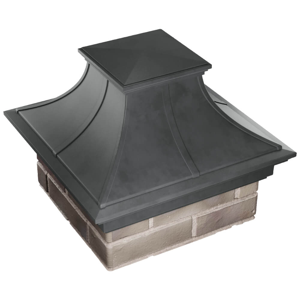 Колпак Zking Монблан Премиум Серый на столб 1.5х1.5 кирпича (385х385мм) в Абакане фото