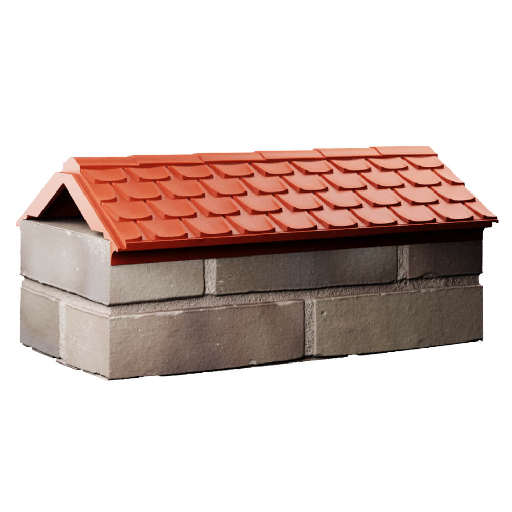 Парапет Zking Эльбрус Красный с посадкой на 1 кирпич (255мм) Абакан фото