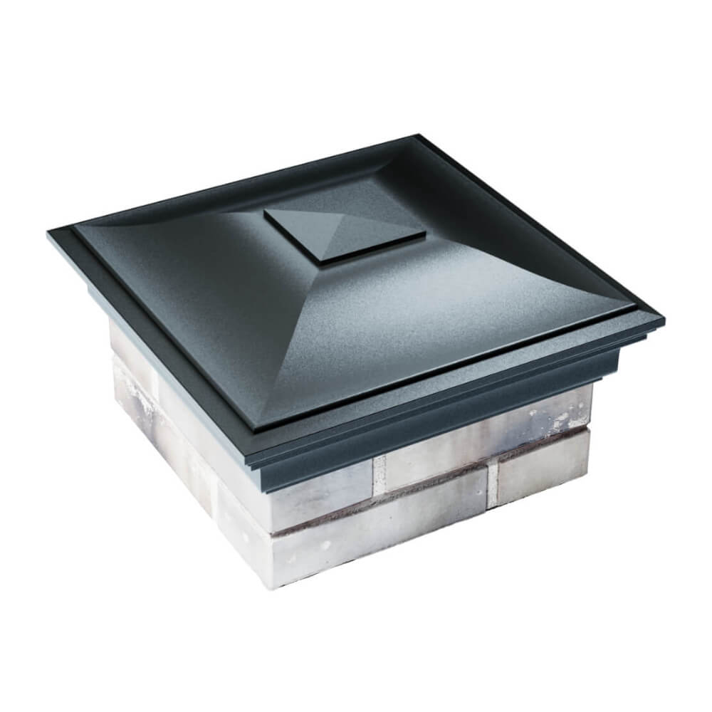 Колпак Zking Монблан Черный на столб 1.5х1.5 еврокирпича 0.7НФ (355х355мм) в Абакане фото