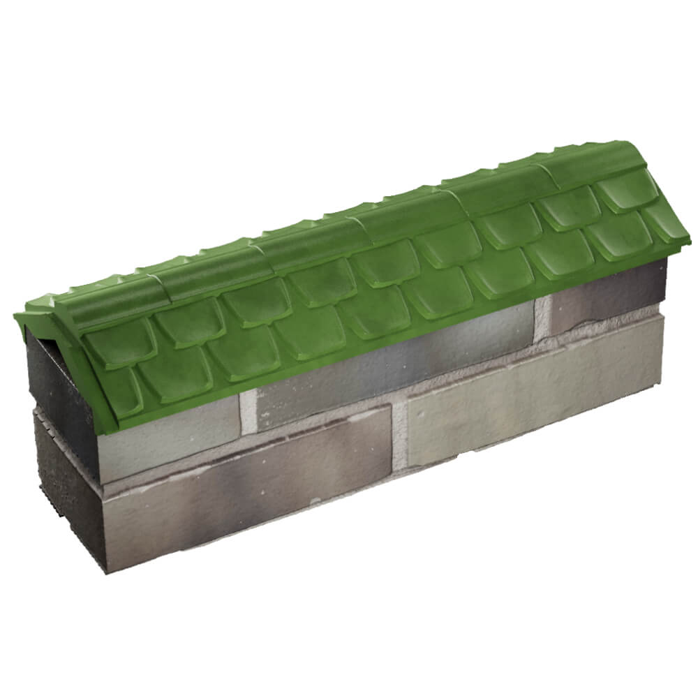 Парапет Zking Эльбрус Зеленый с посадкой на 0.5 кирпича (130мм) в Абакане фото